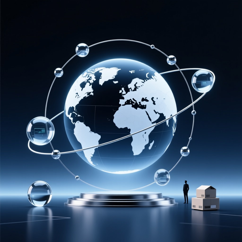 Illustration representing global coordination across regions